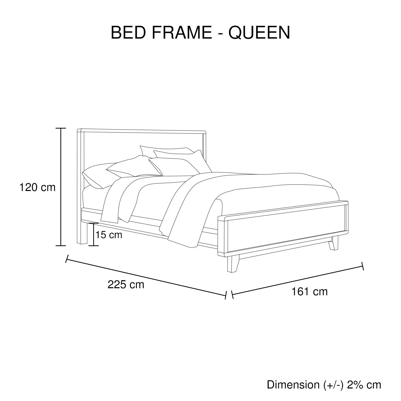 Woodland Bedframe Queen Size Rustic Timber Price