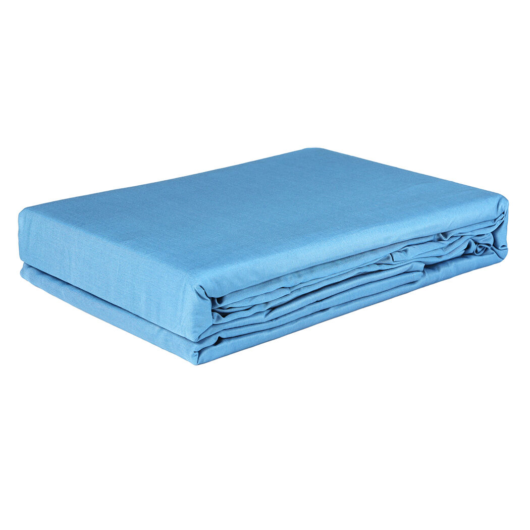 4pcs Double Size 100% Bamboo Bed Sheet Set in Blue Colour Price
