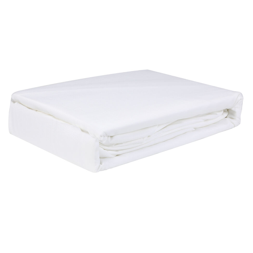 4pcs Double Size 100% Bamboo Bed Sheet Set in White Colour Price