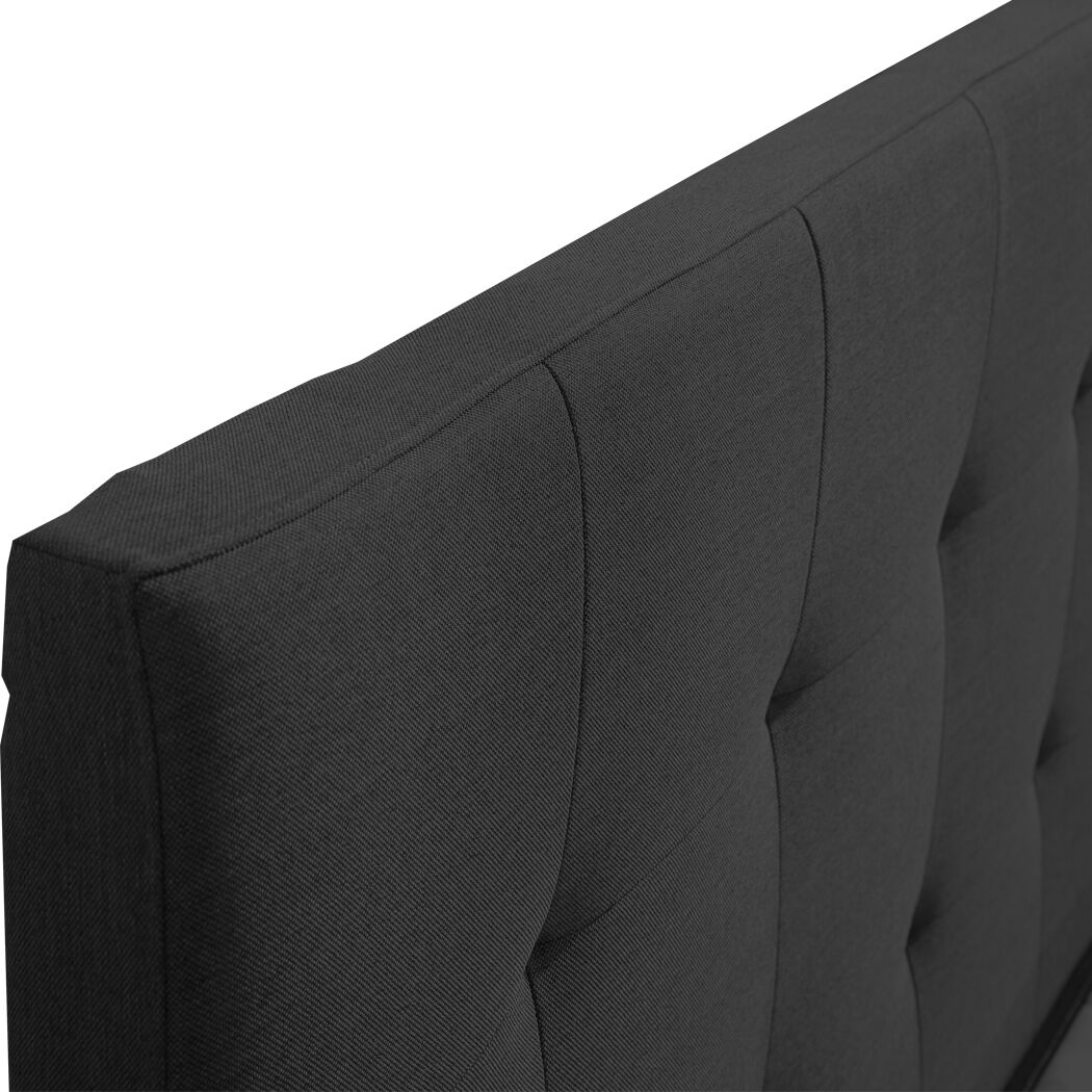 King Bed Frame Fabric 4 Storage Dark Grey Price