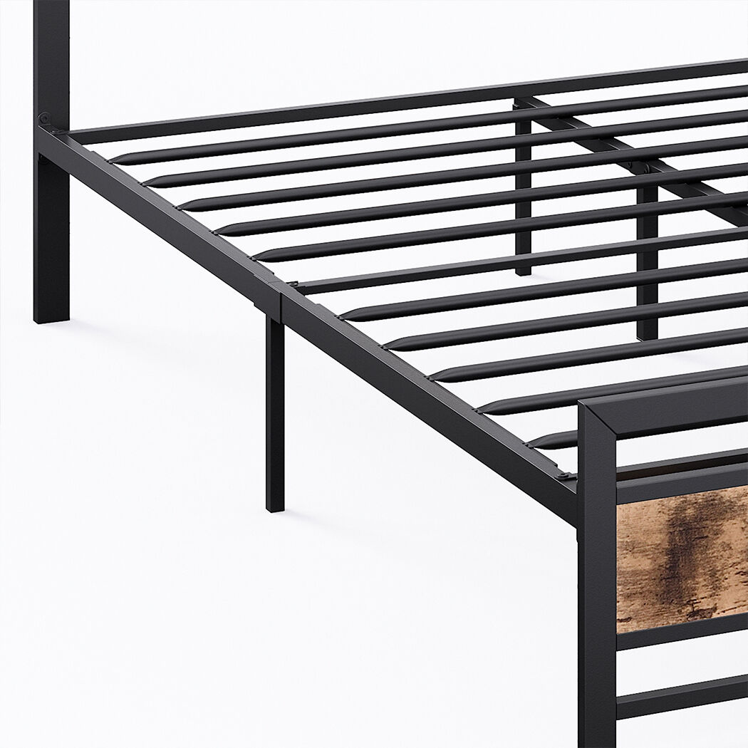 metal bed frame mattress base set wood double Price
