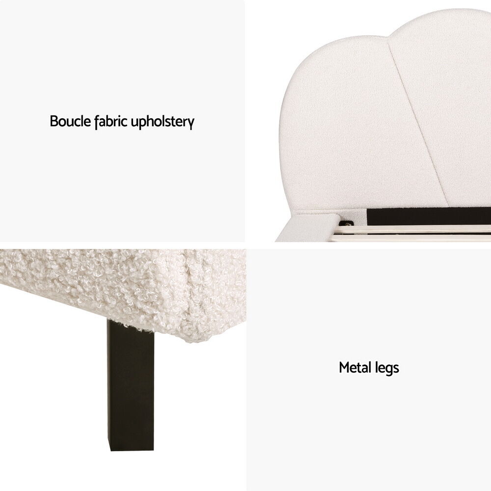 Artiss Bed Frame Queen Size Boucle Beige SASA Price