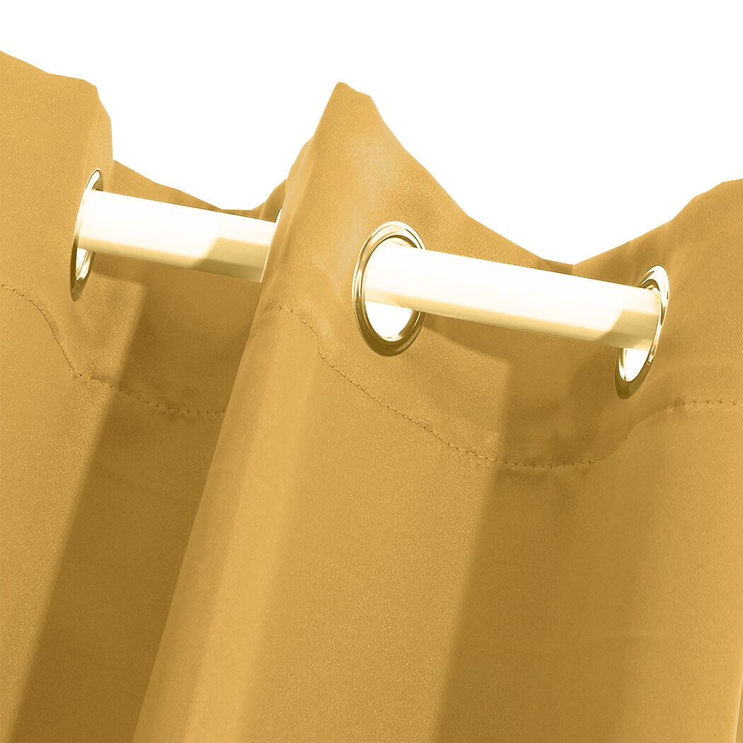 2x blockout curtains panels 3 layers mustard Price