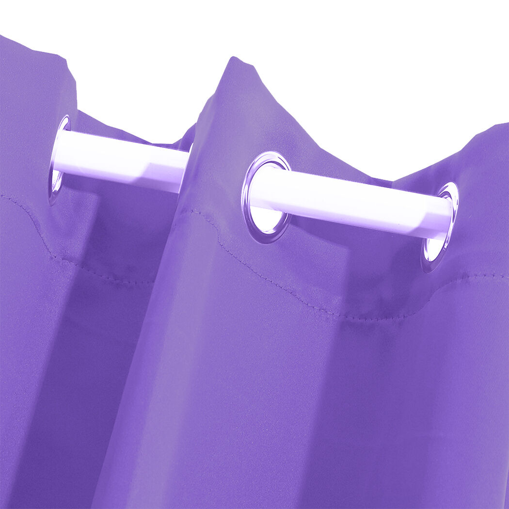2x blockout curtains panels 3 layers purple Price
