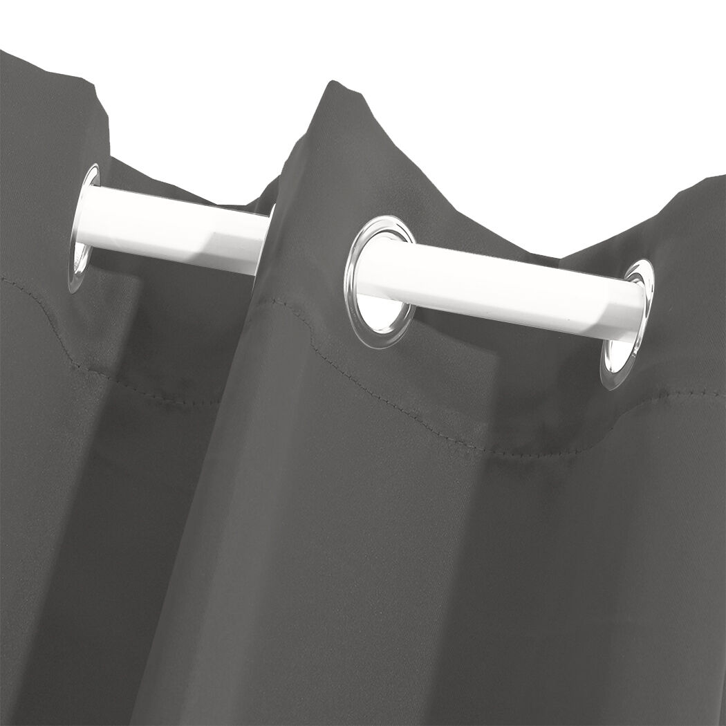 2x blockout curtains panels 3 layers charcoal cd1003-300x230-gy Price