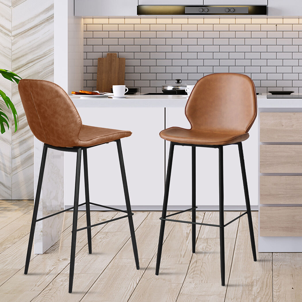 2x Bar Stool Barstools Counter Brown Price