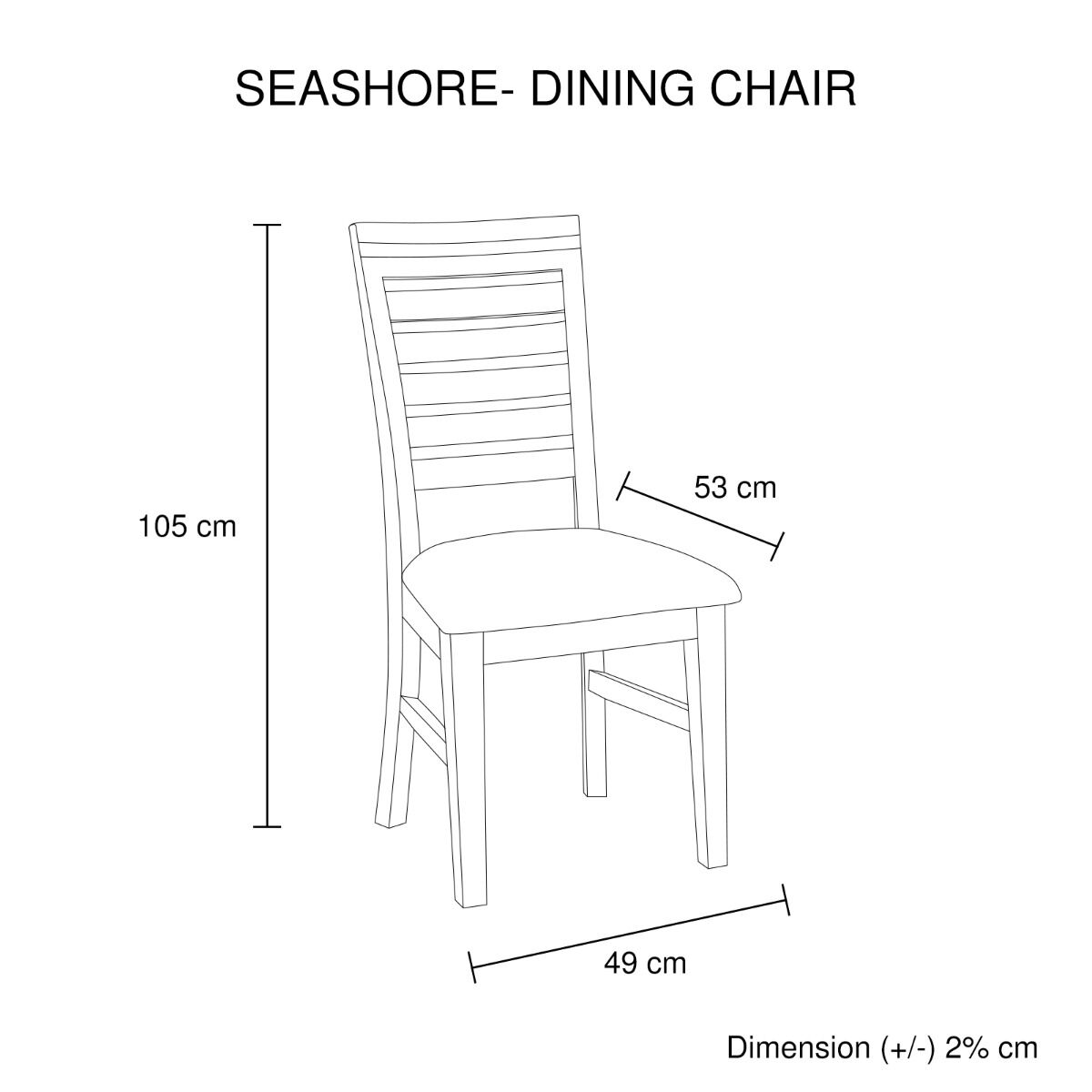 Seashore 2x Dining Chair Silver Brush Price