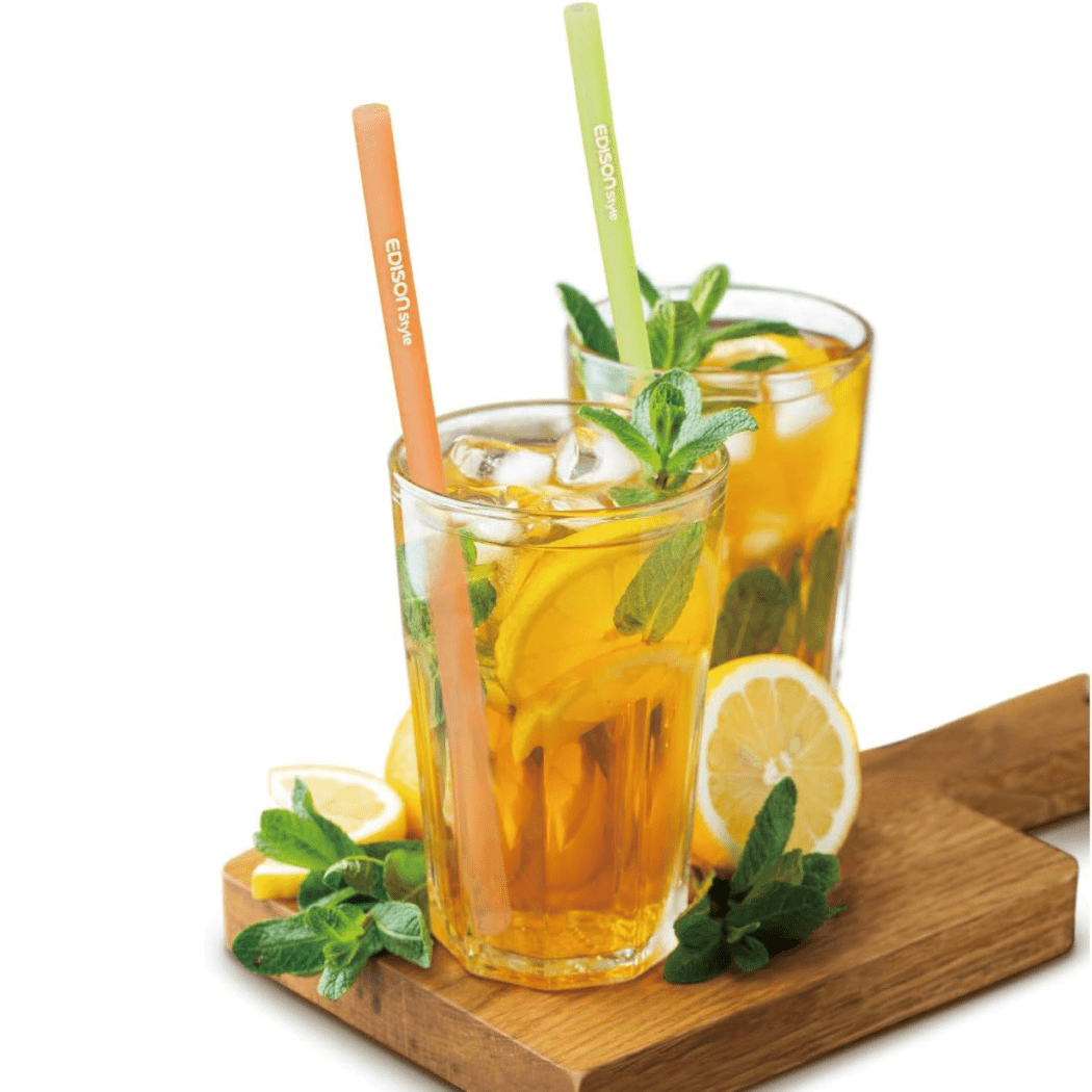 Resealable Silicone Zipper Straw Green/Orange Price