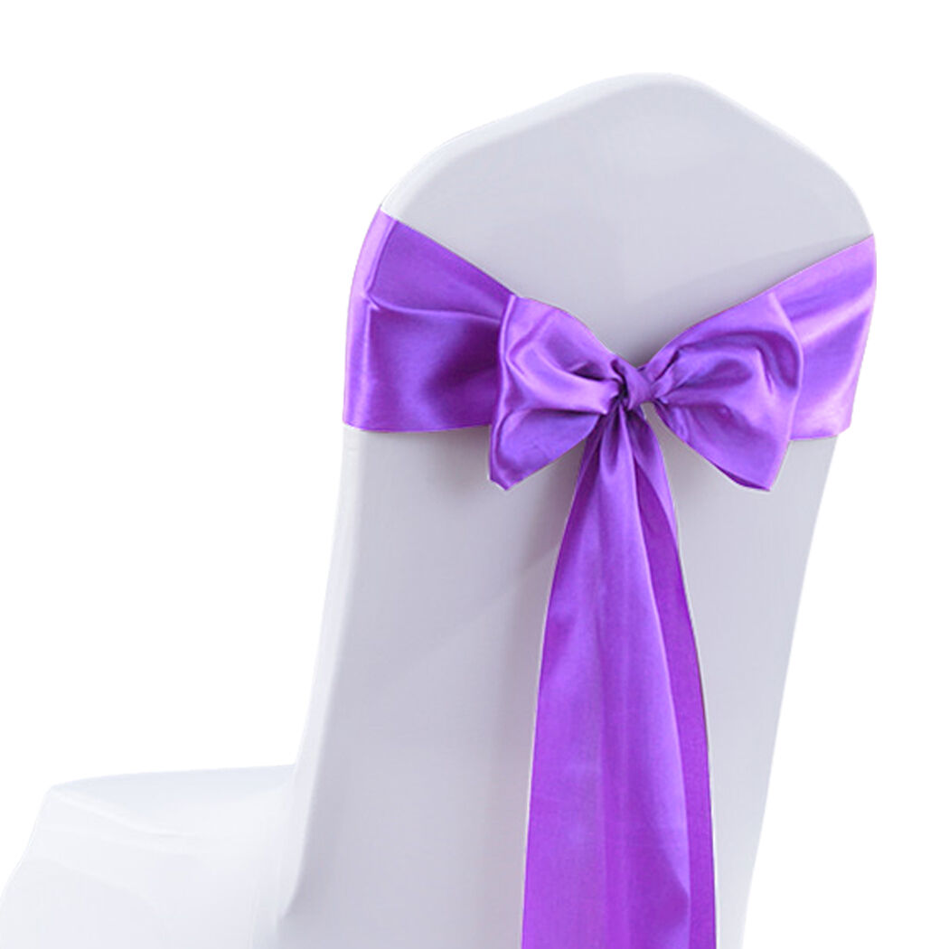20x Multicoloured Satin Chair Sashes Lavender Price