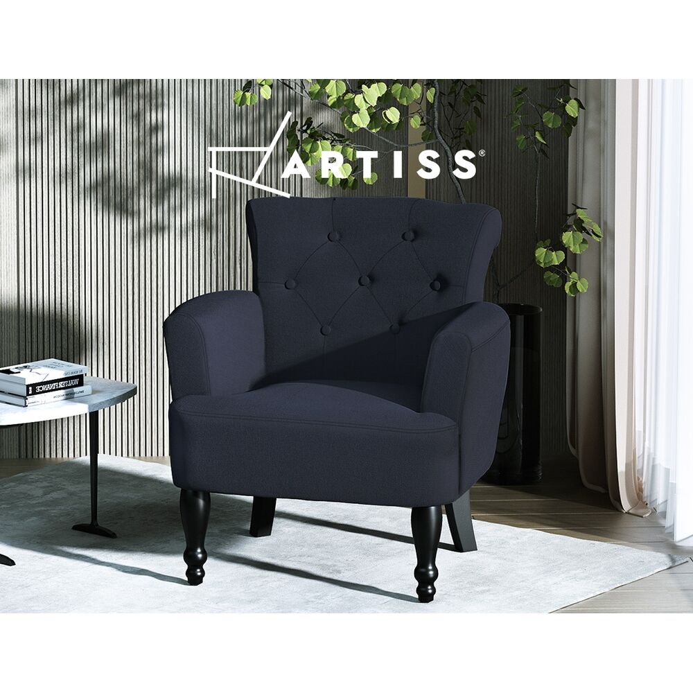 Artiss Armchair Wingback Charcoal Lothair Price