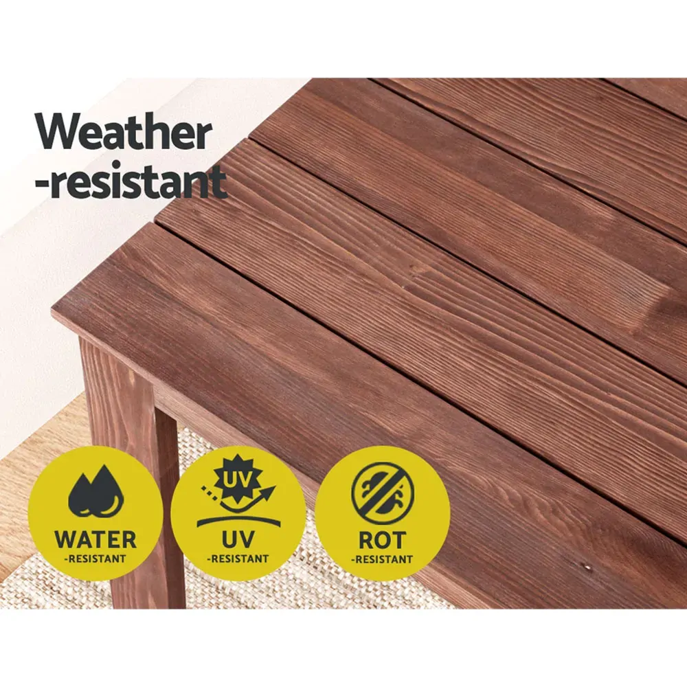 Coffee Side Table Wooden Desk Outdoor Furniture Camping Garden Brown Price