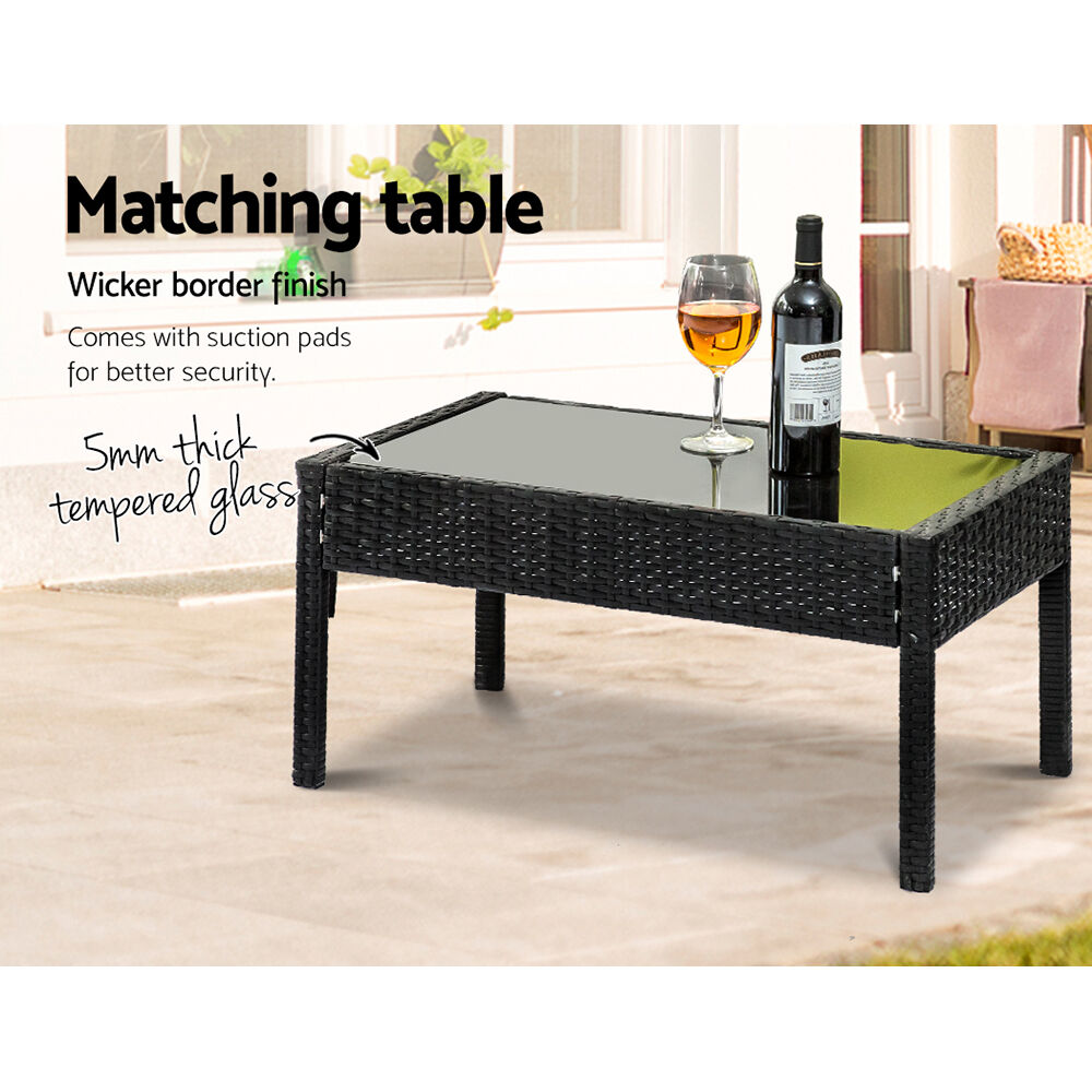 Gardeon Outdoor Sofa Set Wicker Lounge Setting Table and Chairs Patio Furniture Price
