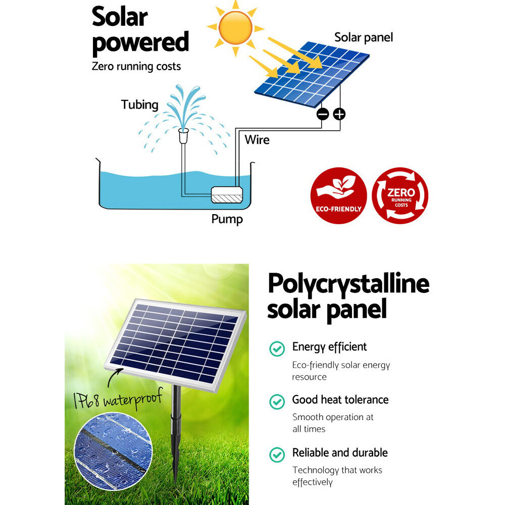 Gardeon Solar Pond Pump Submersible Water Fountain Kit 6.6FT Price
