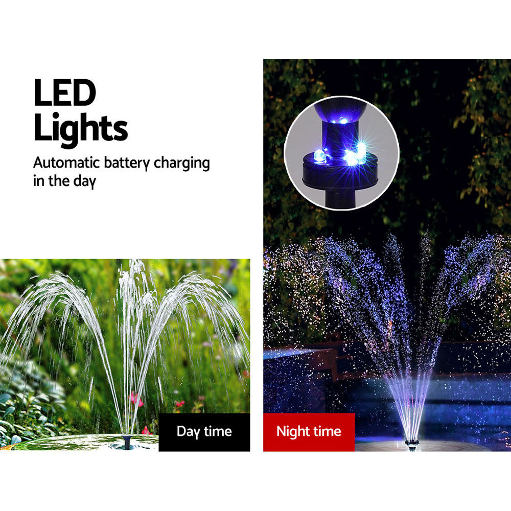 Solar Pond Pump with Battery Kit LED Lights 9.8FT Price