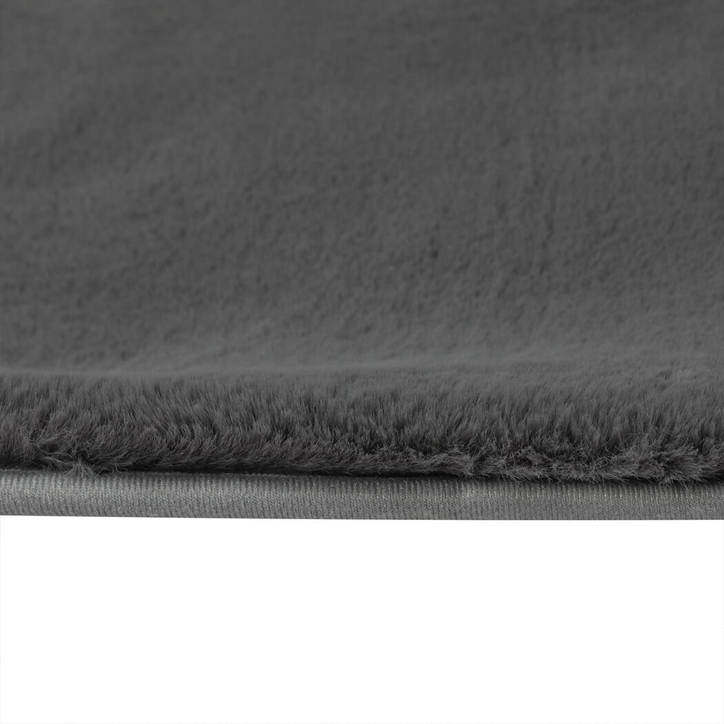 Floor Rugs Area Rug Fluffy Faux 160X230CM Grey Price
