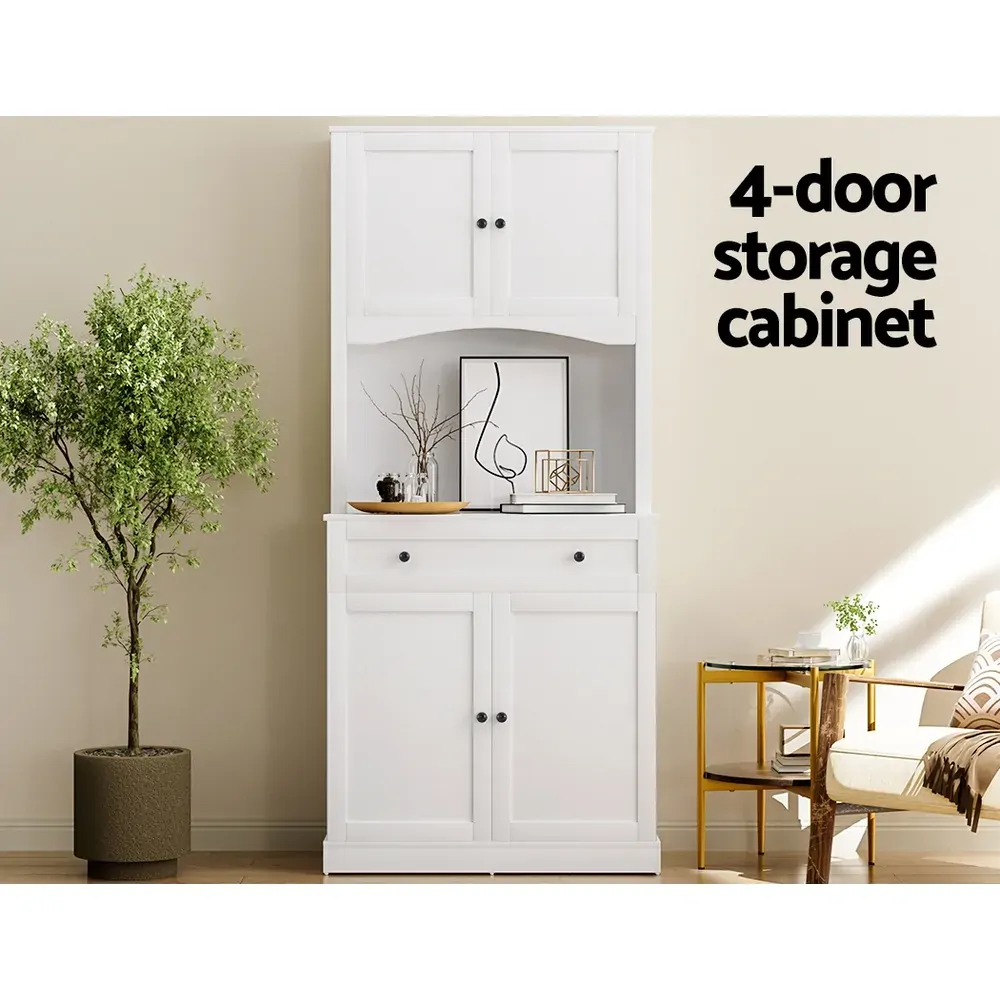 Buffet Sideboard Cabinet Cupboard Pantry Storage Shelves Hutch White Price