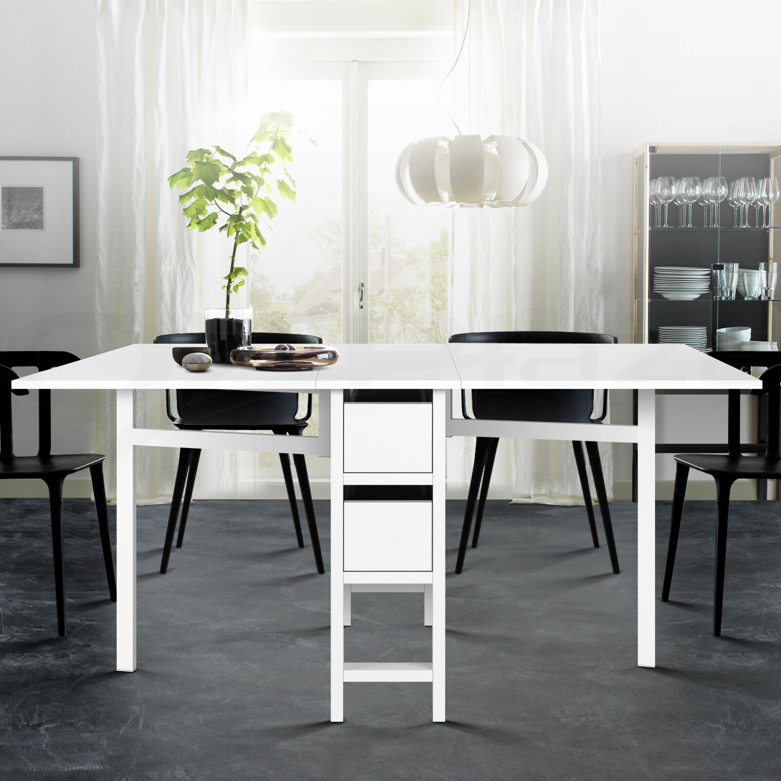 Artiss Dining Table Rectangular Extendable White Price