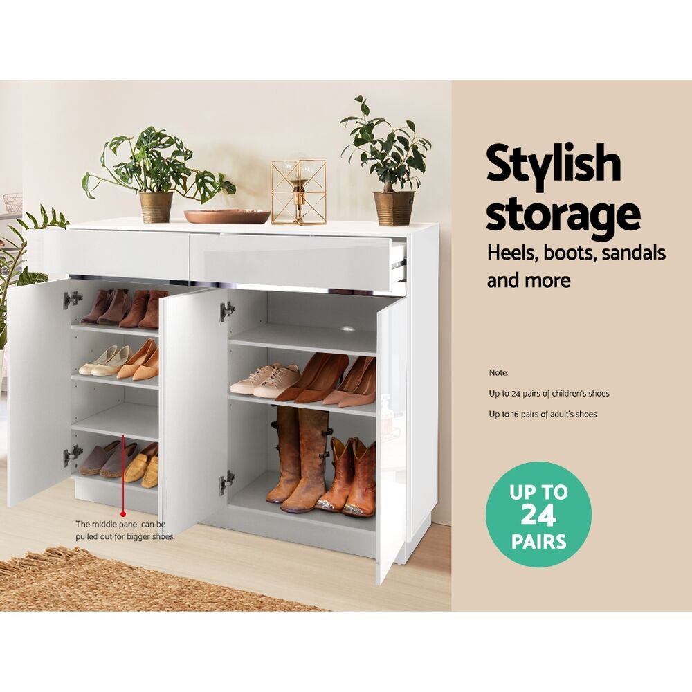 Artiss Shoe Rack Cabinet Storage Cupboard 24 Pairs - Lydia Price