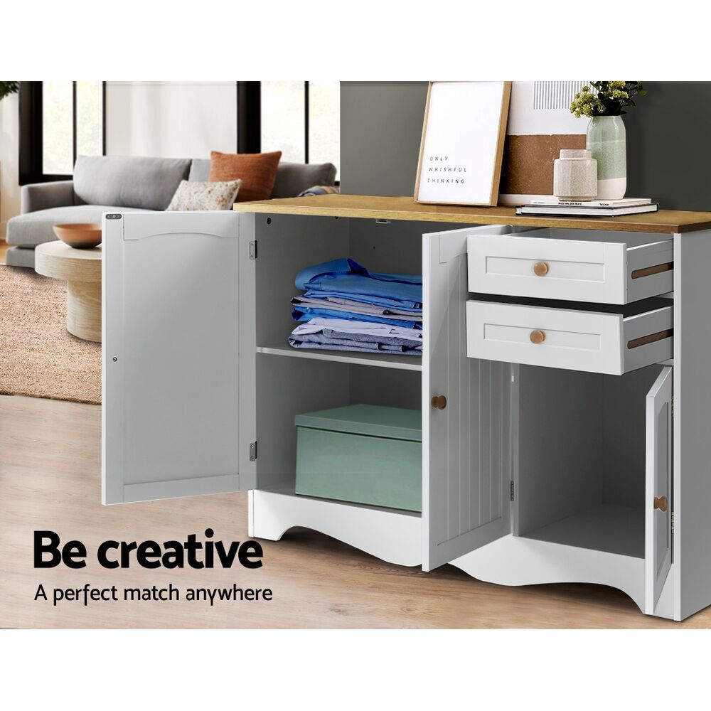 Artiss Buffet Sideboard 3 Doors - BERNE White Price
