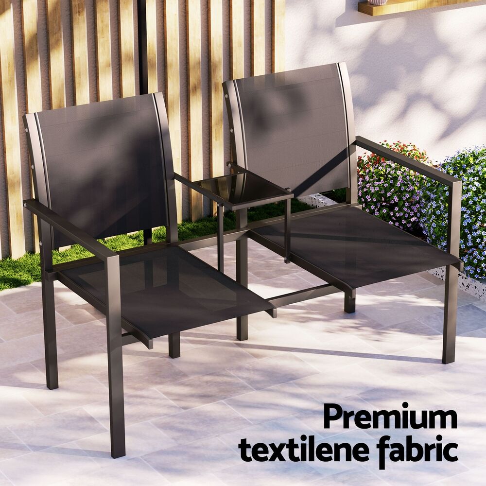 Gardeon Outdoor Garden Bench Seat Chair Table Loveseat Patio Furniture Park Price