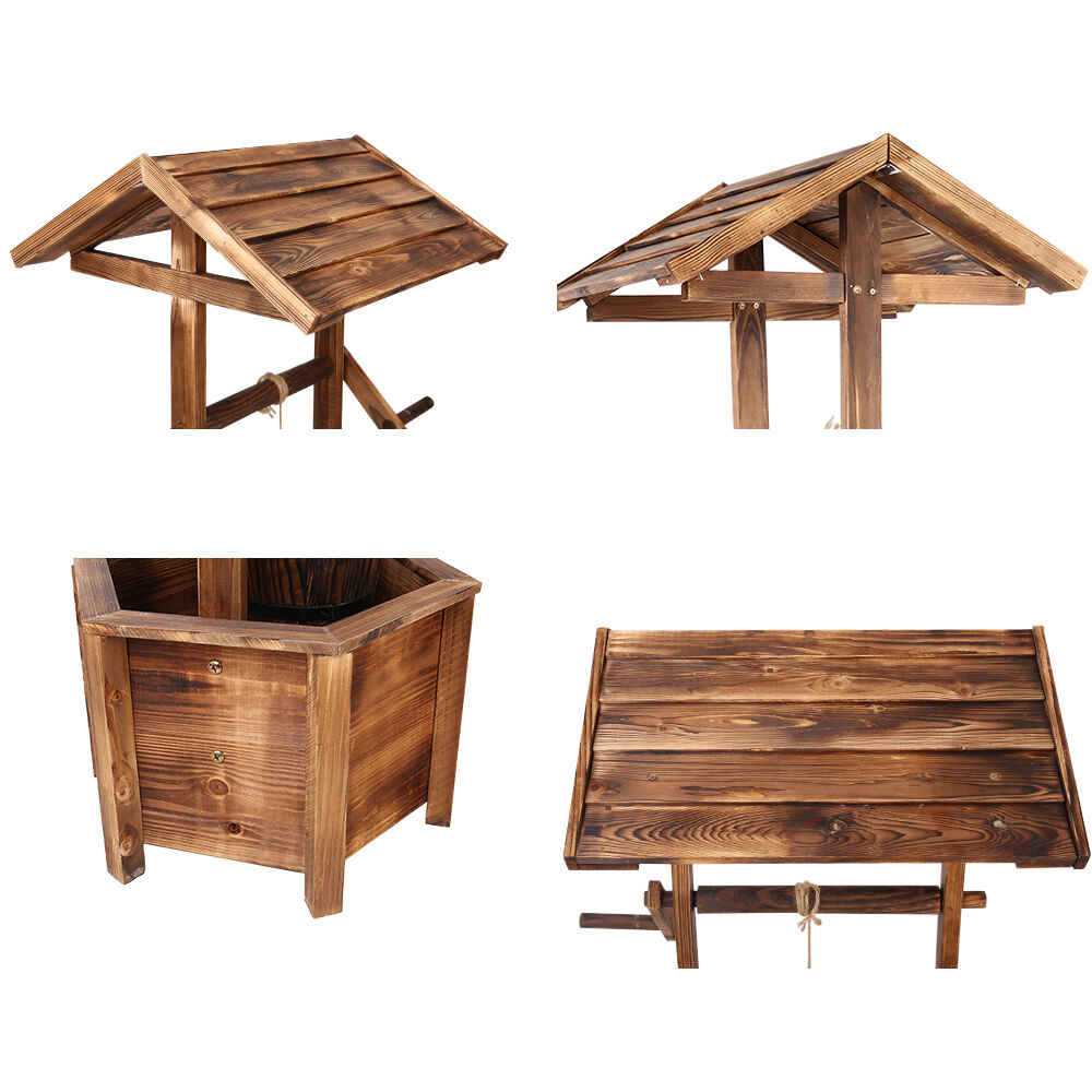 Gardeon Garden Decor Outdoor Ornament Wooden Wishing Well Price