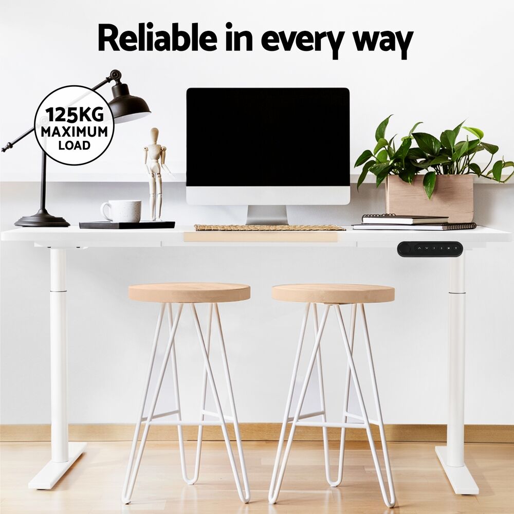 Artiss Standing Desk Motorised Electric Dual Motor 140CM White Pine Price