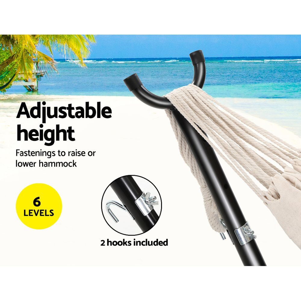 Hammock Bed Camping Chair Outdoor Lounge Single Cotton with Stand Price