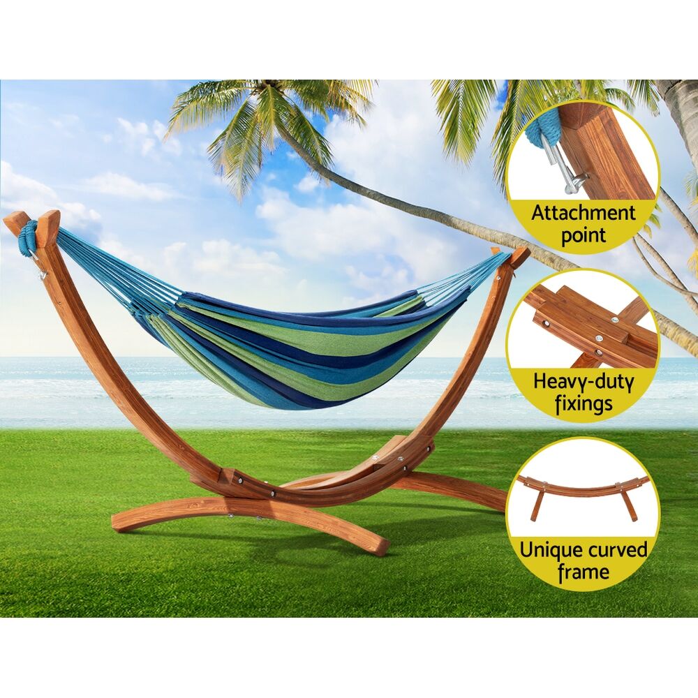 Hammock Bed Outdoor Camping Timber Hammock Wooden Stand Price