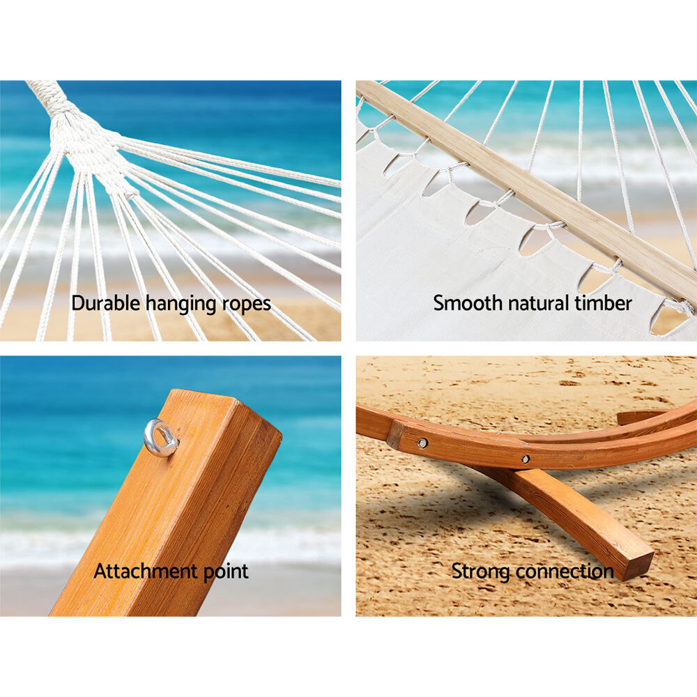 Hammock Bed Outdoor Camping Garden Tassel Timber Hammock White Price