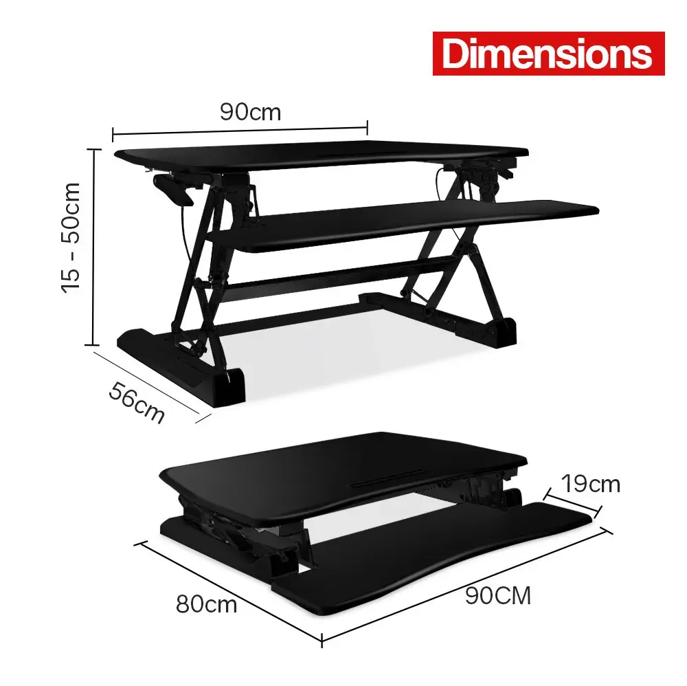 FORTIA Height Adjustable Standing Desk Riser Sit/Stand Computer Desktop Office. Price