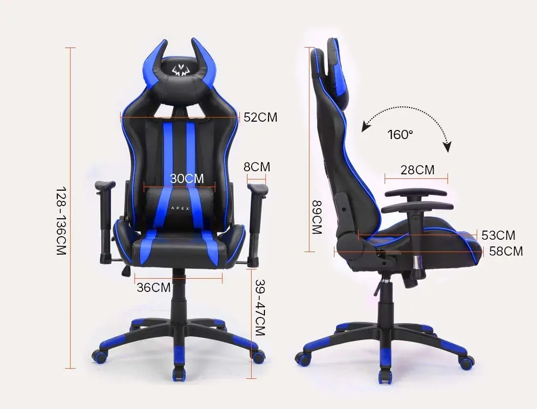 OVERDRIVE Diablo Reclining Gaming Chair Computer Lumbar Office Horns Price
