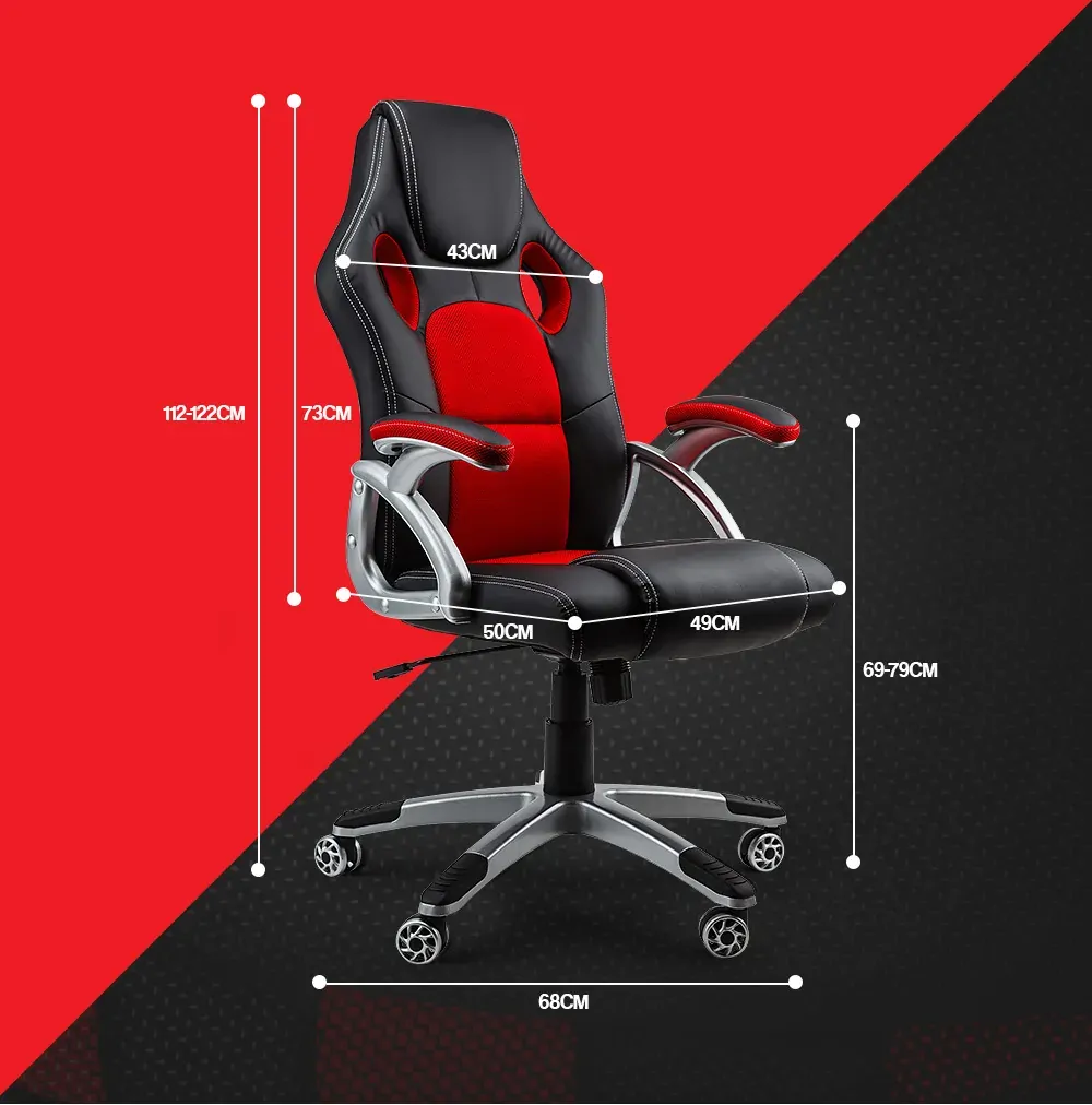 Racing Office Chair Seat Executive Computer Gaming PU Leather Deluxe. Price
