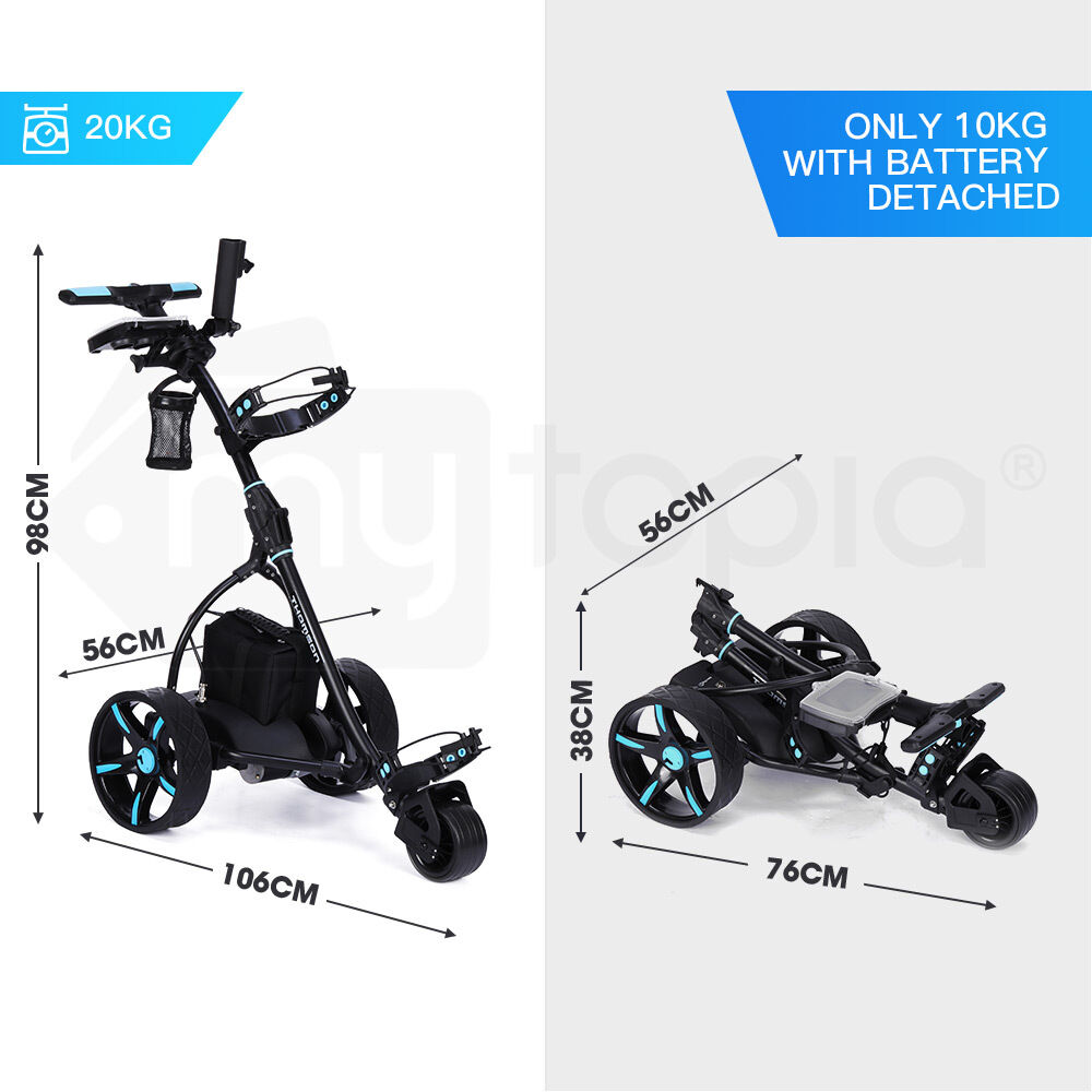 THOMSON Golf Buggy Electric Trolley Automatic Motorised Foldable Cart LED Price