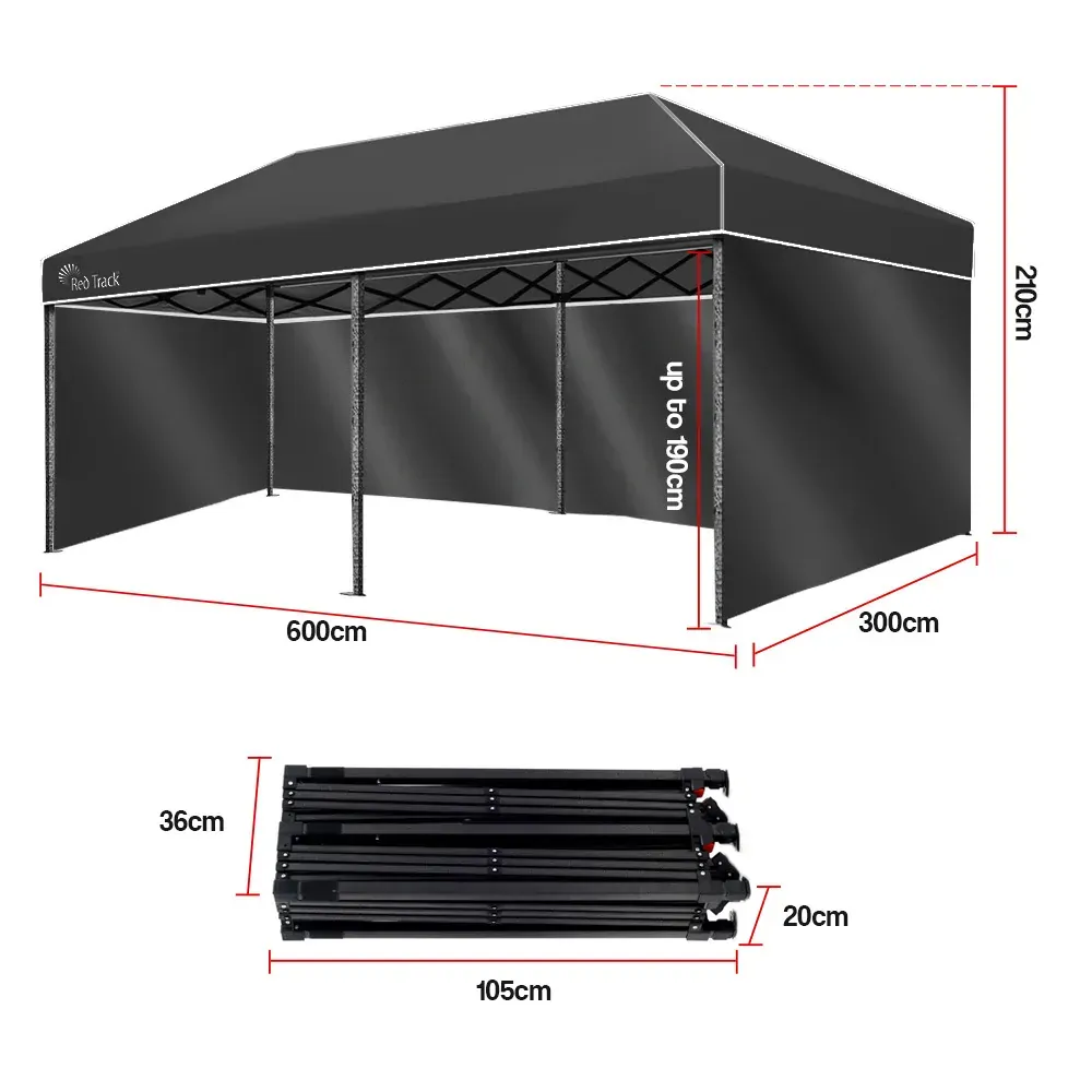 Red Track 3x6m Folding Gazebo Shade Outdoor Foldable Marquee Pop-Up Price