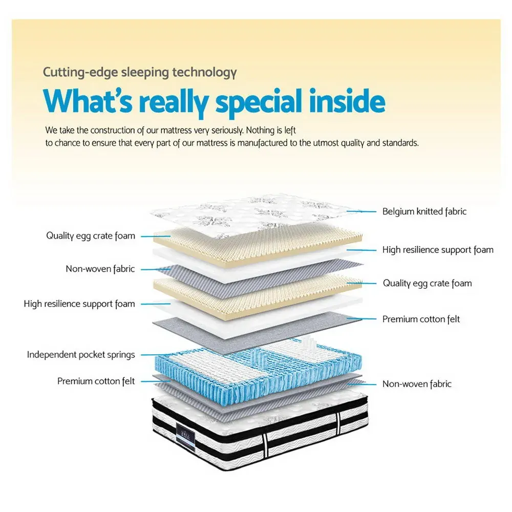 Bays Bedding Algarve Euro Top Pocket Spring Mattress 34cm Thick Price