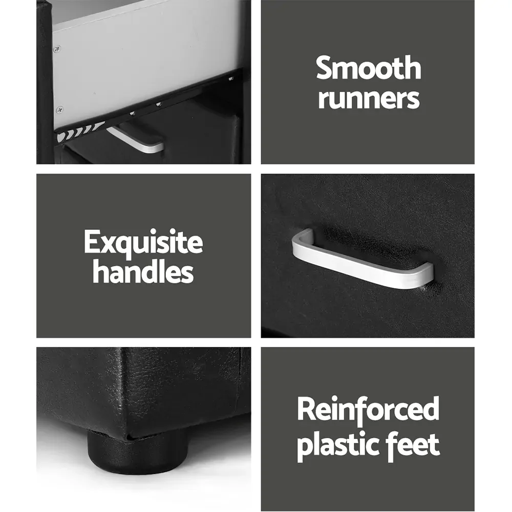 Hythe PVC Leather Bedside Table Price