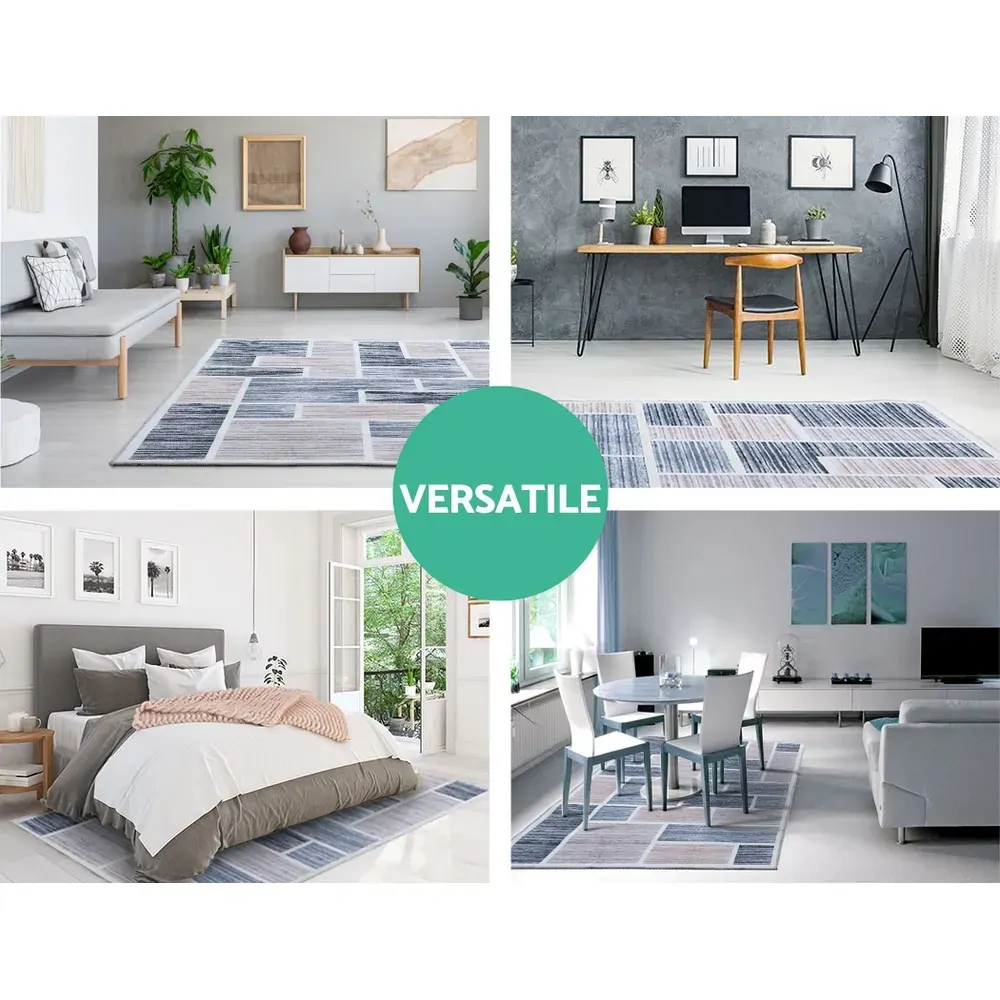 Floor Rugs Short Pile Area Rug Large Modern Carpet Soft Grey Price
