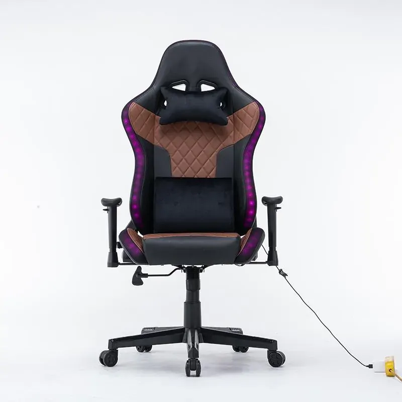 7 RGB Lights Bluetooth Speaker Gaming Chair Ergonomic Racing chair 165° Reclining Gaming Seat 4D Armrest Footrest Price