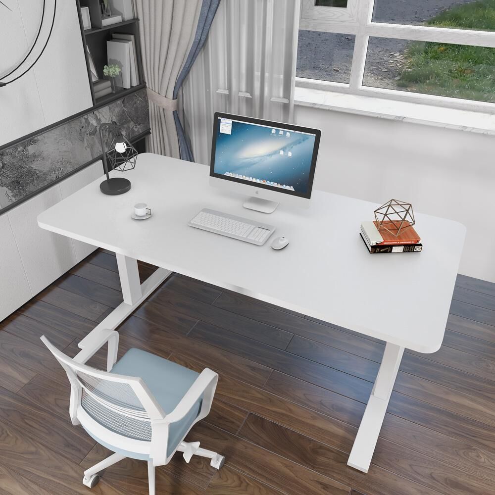 Standing Desk Height Adjustable Sit White Stand Motorised White Single Motor Frame Top Price
