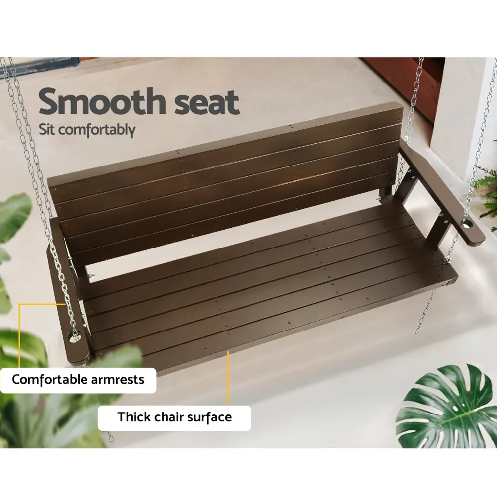 Porch Swing Chair with Chain Outdoor Furniture 3 Seater Bench Wooden Price