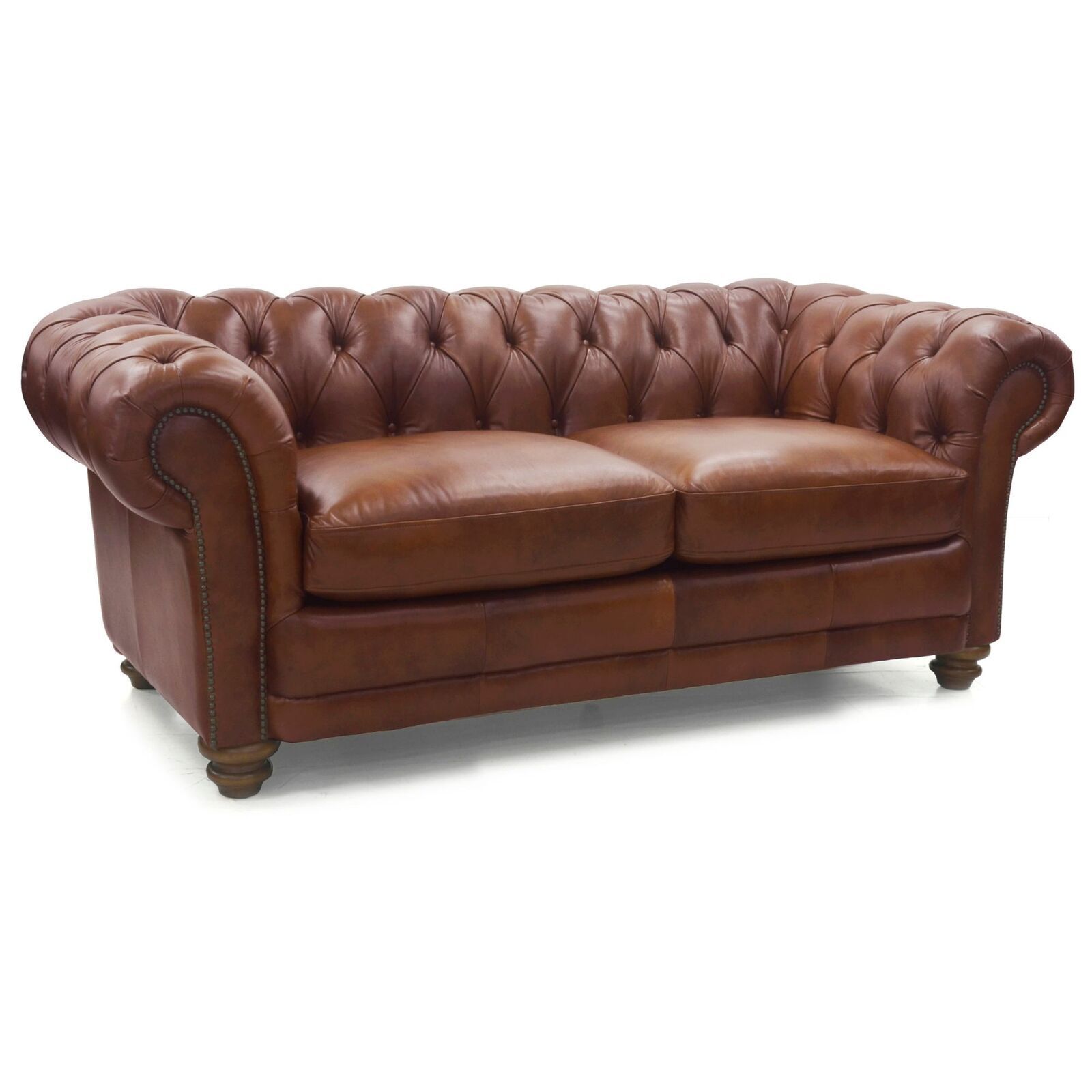 Brandermill Genuine Leather Sofa Chestfield Lounge Couch - Butterscotch Price