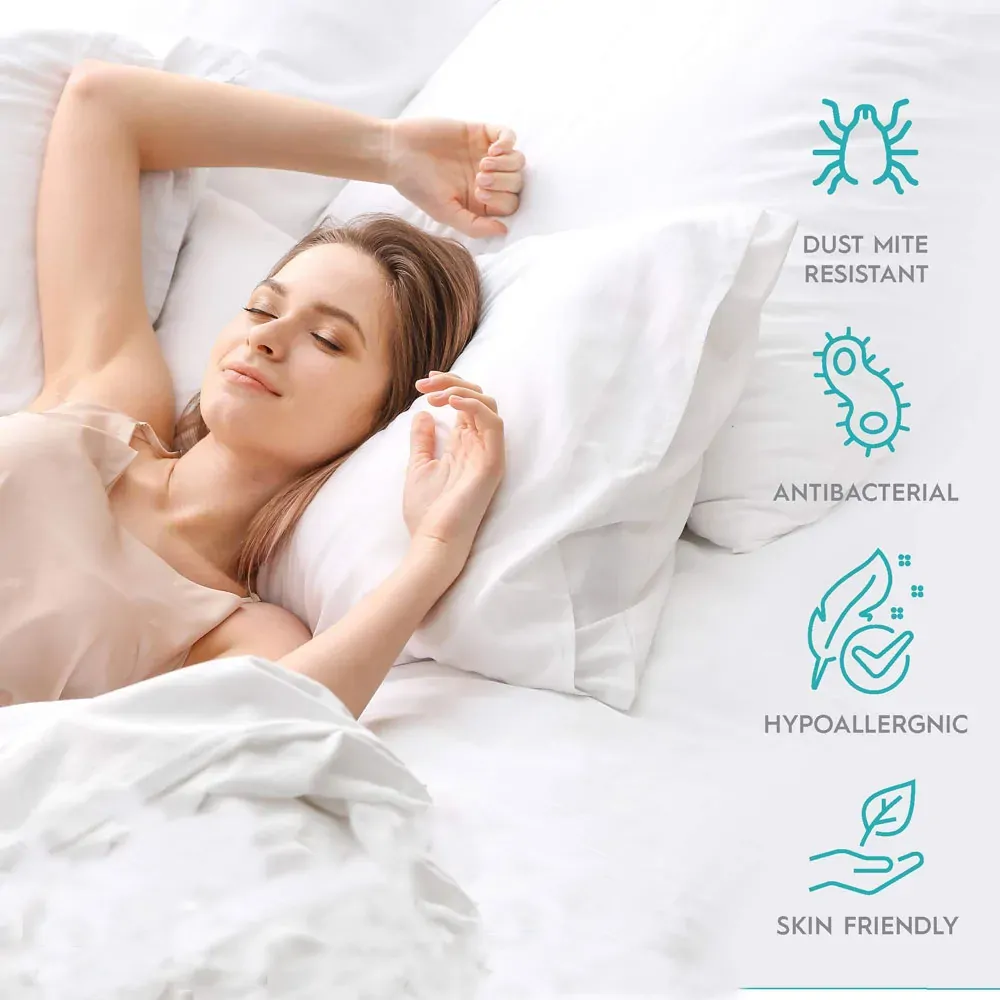 2 Premium Hotel Pillows 74CM x 48CM Pillows Breathable Cotton Price