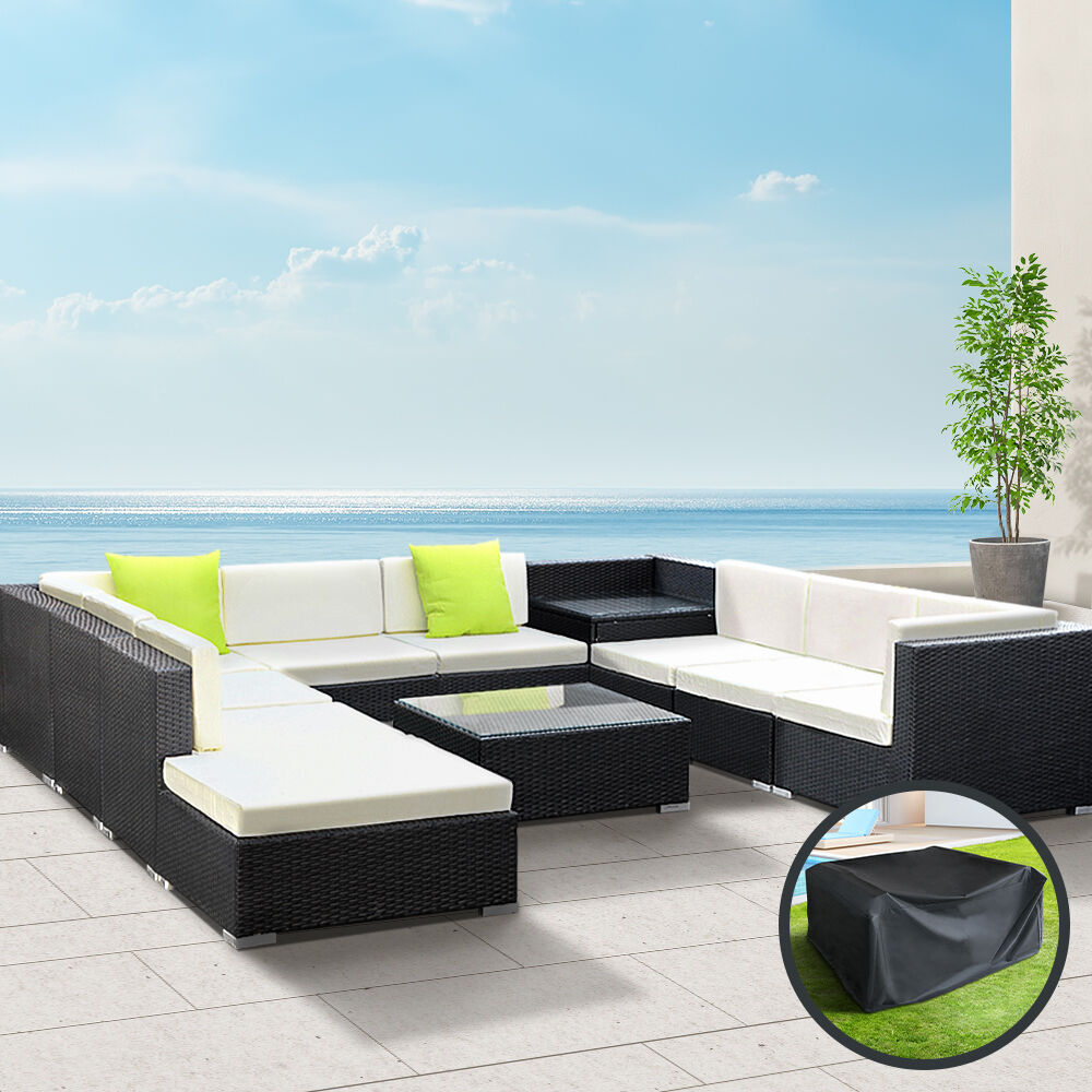 Sofa Set with Storage Cover Outdoor Furniture Wicker Price