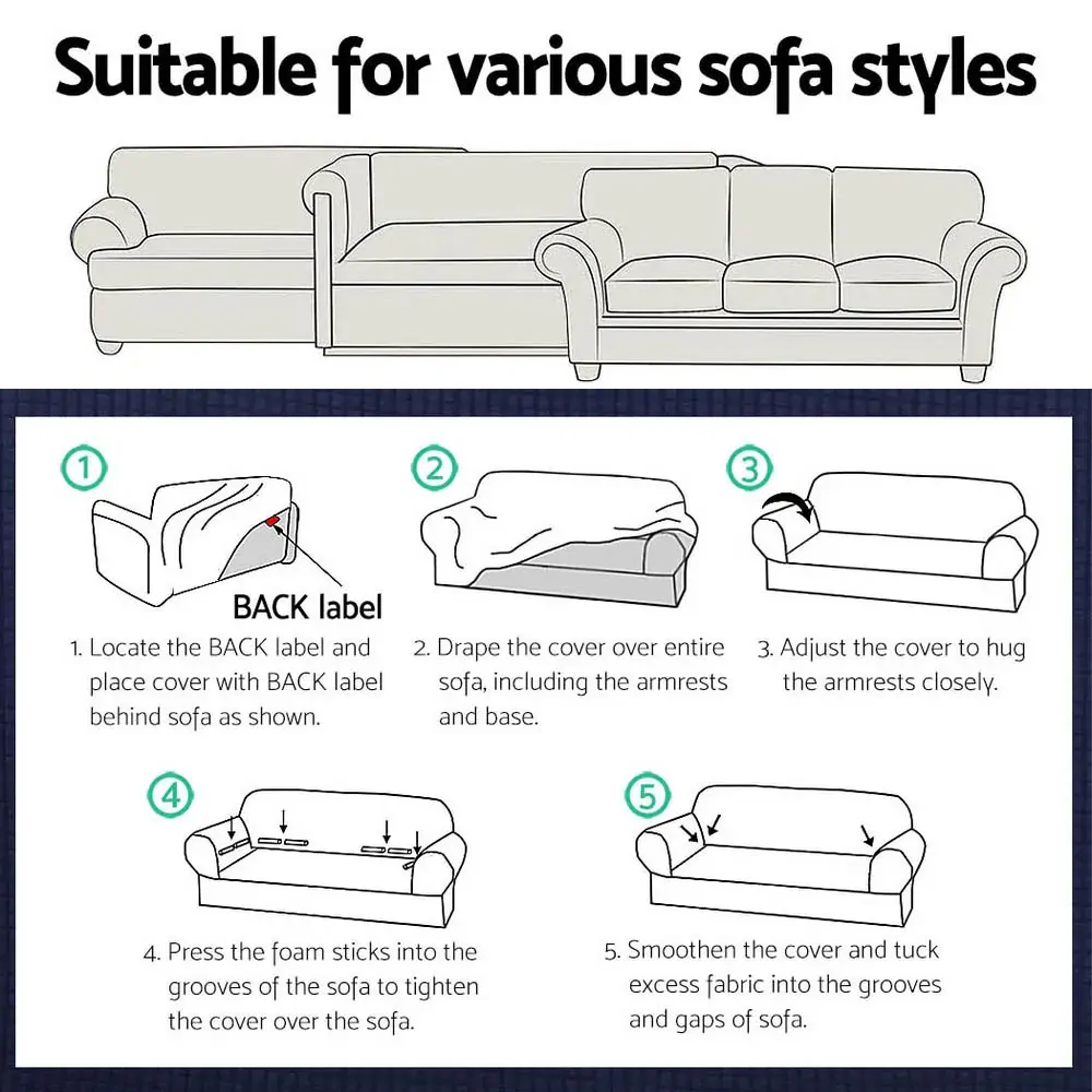 High Stretch Sofa Cover Couch Lounge Protector Slipcovers 3 Seater Price