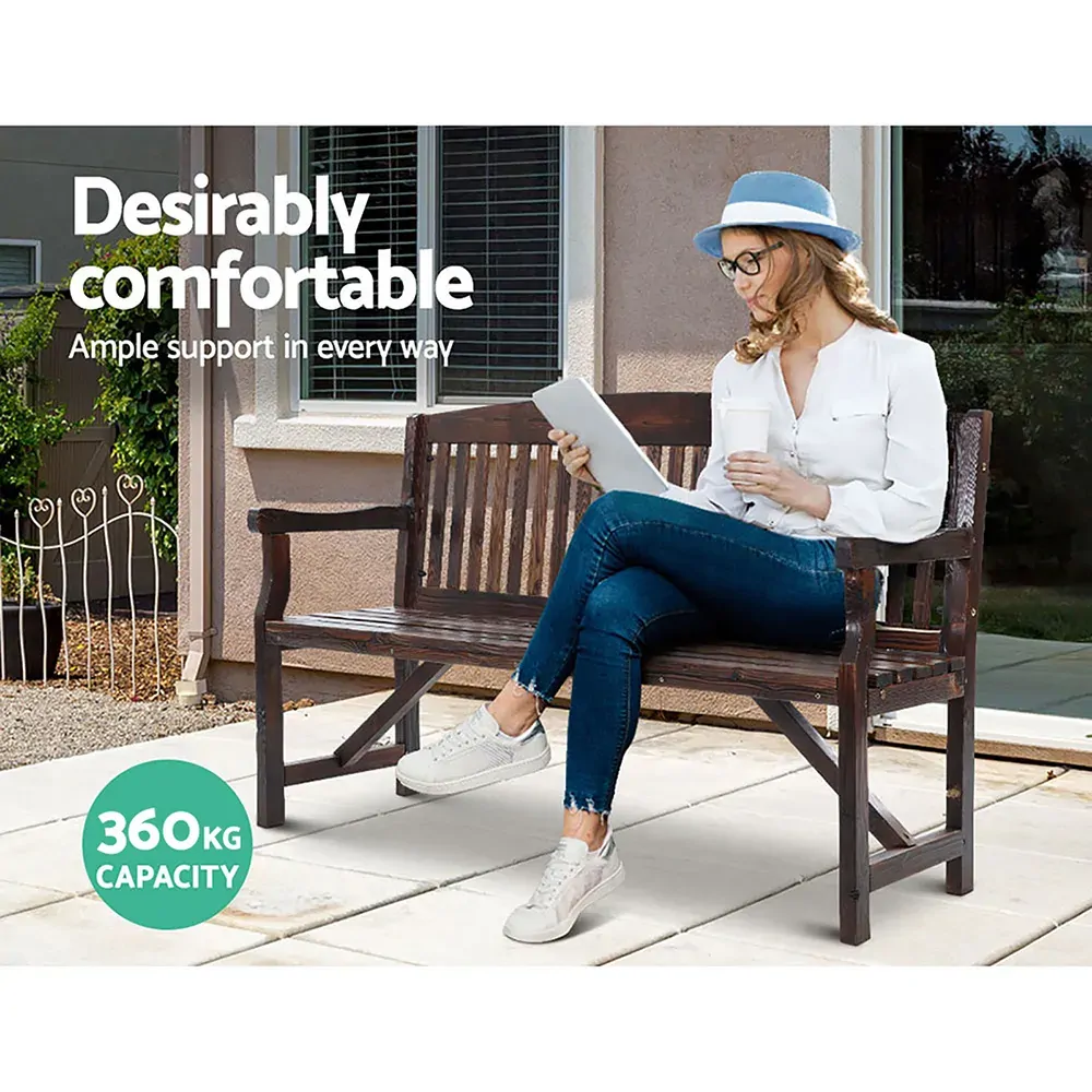 Wooden Garden Bench Chair Outdoor Furniture Decor Patio Deck 3 Seater Price