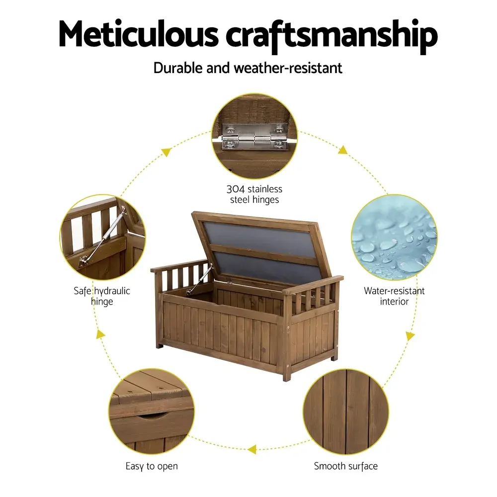 Outdoor Storage Box Wooden Garden Bench Chest Toy Tool Sheds Furniture Price