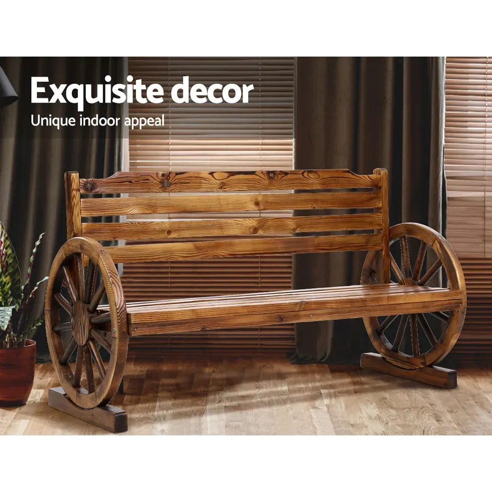 Garden Bench Wooden Wagon Chair Outdoor Furniture Backyard Lounge Price