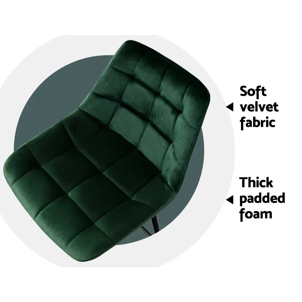 Set of 2 Velvet Bar Stools Price