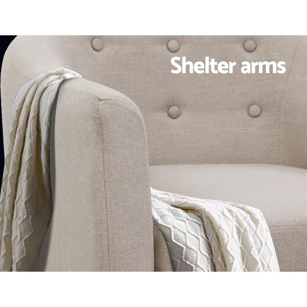 ADORA Armchair Tub Chair Single Accent Armchairs Sofa Lounge Fabric Price