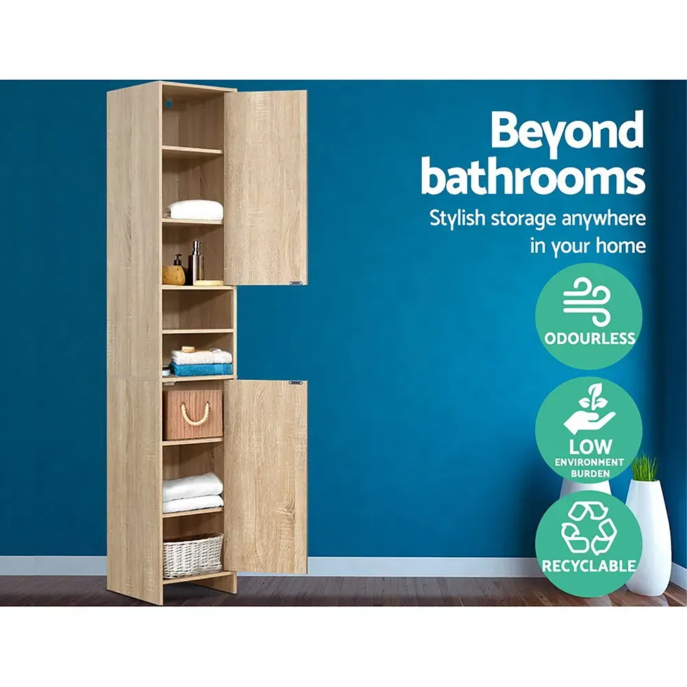 185cm Bathroom Cabinet Tallboy Furniture Toilet Storage Laundry Cupboard Price